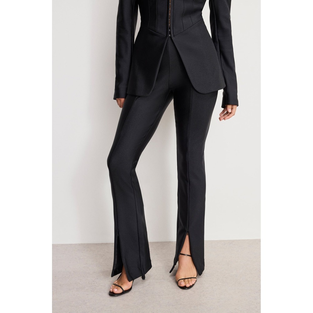 GOOD AMERICAN Black Split Hem Flare Leg‎ Pants 2XL